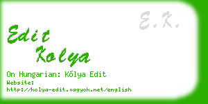 edit kolya business card